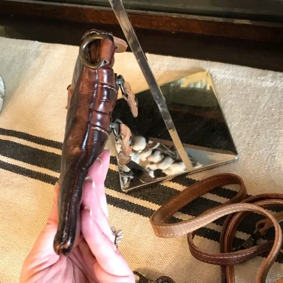 NWT Bed Stu Leather Viana Crossbody Belt Bag Wristlet Cafe Latte MSRP $180 - Picture 11 of 13